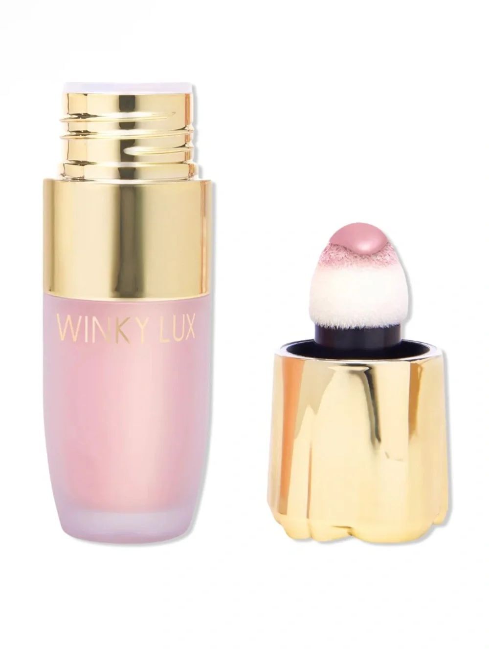 Winky Lux Cheeky Rose Liquid Highlighter Color Pink Opal golden pink shimmer